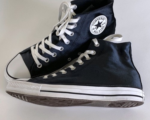 CONVERSE BLACK VELVET HIGH TOP CHUCK TAYLOR ALL STAR sneakers Womens Size 10 - Picture 10 of 14