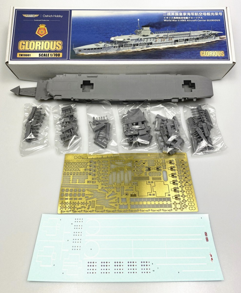 Ostrich Hobby 1/700 HMS Glorious aircraft carrier waterline resin