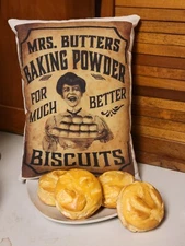 Primitive FarmHouse Mrs. Butters Biscuits  Decorative  Pillow 9 X 11