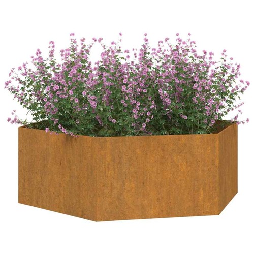 vidaXL Planter Rusty 138x120x45 cm Corten Steel - Picture 3 of 9