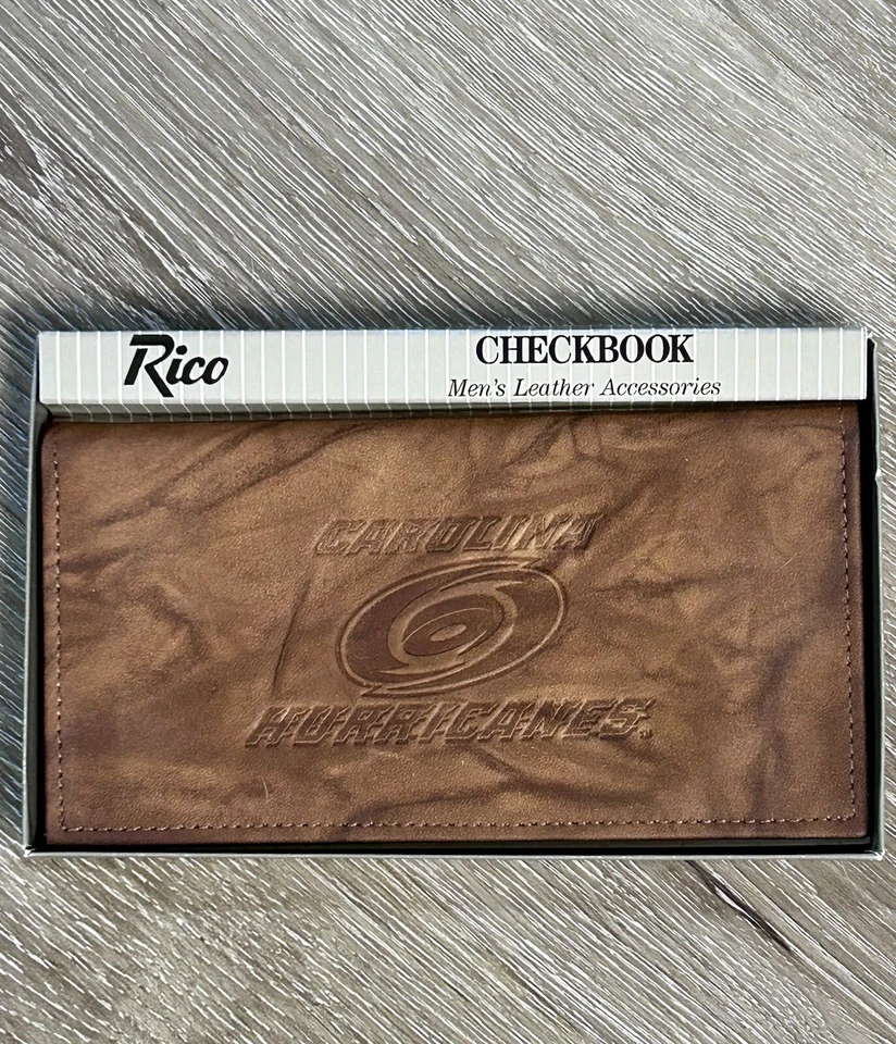 Carolina Hurricanes NHL Licensed Rico Checkbook Holder Embossed Leather New - Image 2 of 4