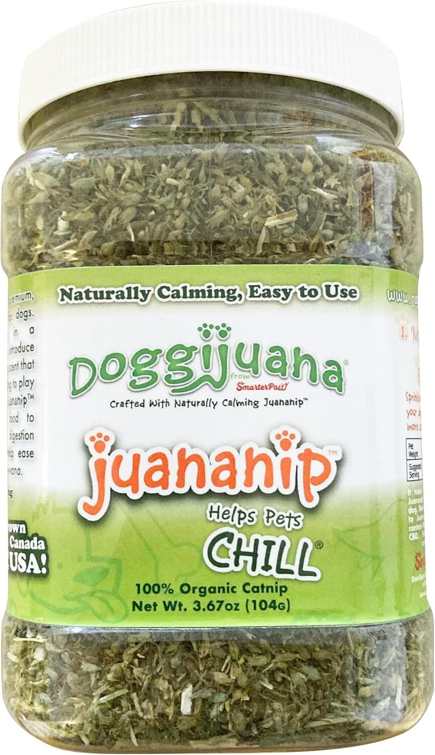 Doggijuana 3.67oz (104g) Organic Catnip for Dogs, Calming Do