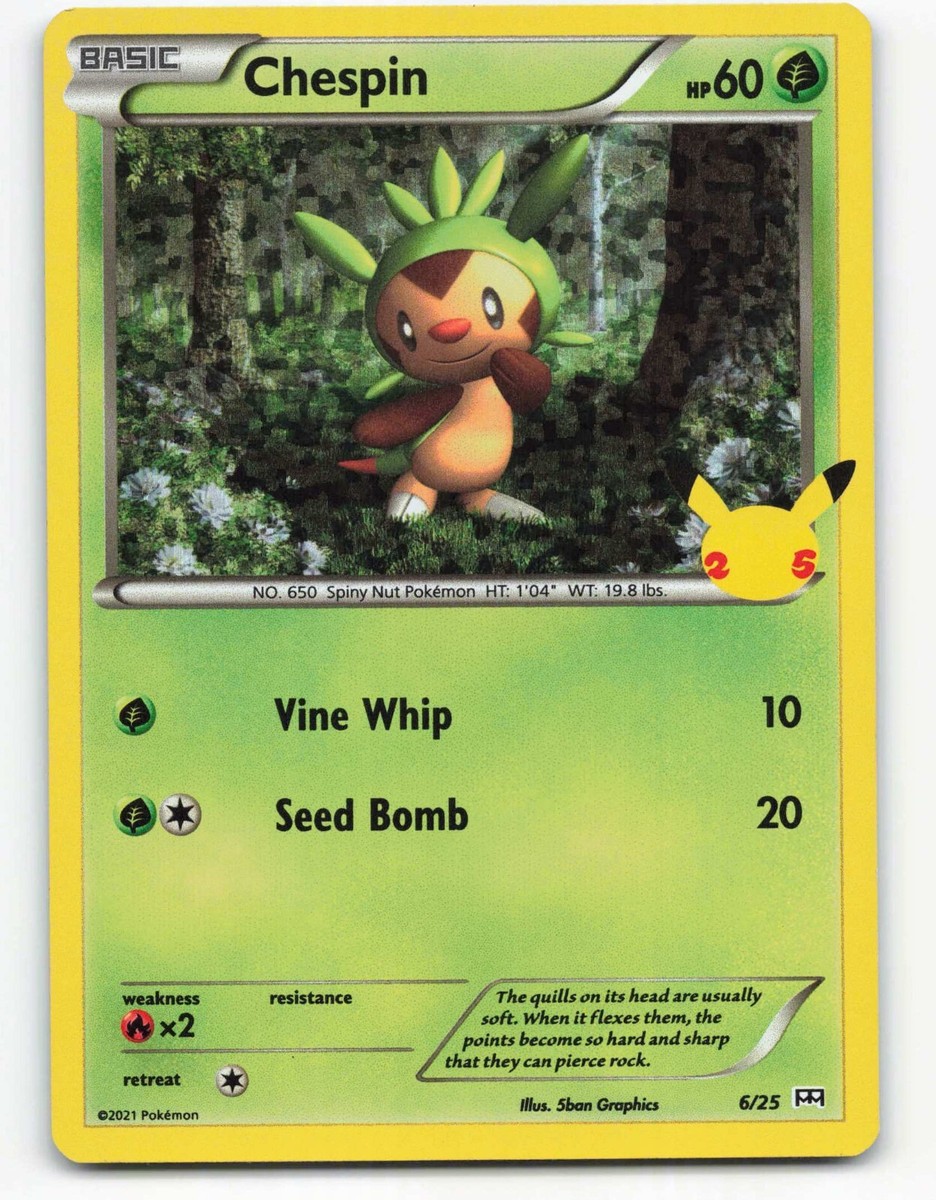 chespin pokemon card mcdonalds (6/25) [McDonald's 25th Anniversary] Chespin - 2/12 - McDonald's