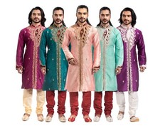 itailorman Ethnic Indian Design Kurta Churidar for Men 2pc - Worldwide Postage