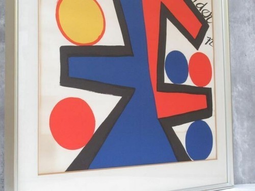 Alexander Calder Original Lithograph 1972 Signed in Plate Framed Modern Art - Picture 5 of 10