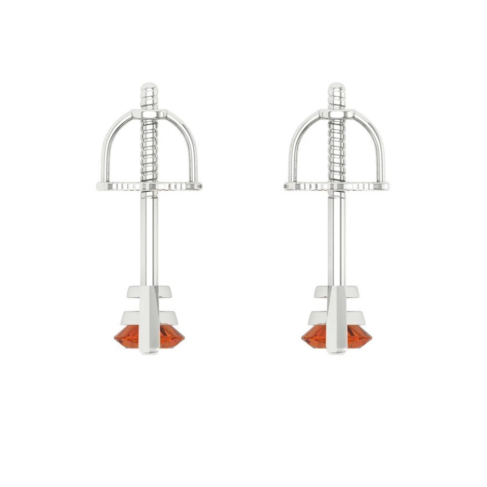 Aretes de circonita roja para mujer, empuje hacia atrás (1 cttw, 8x4 mm, corte marquesa) Foto 4 de 4