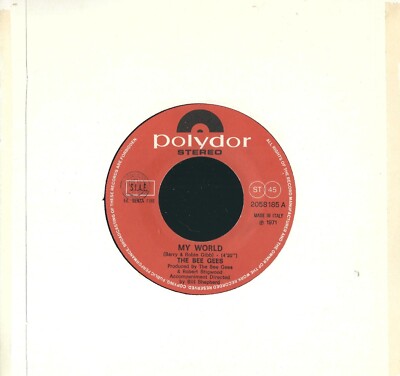 Record 45 RPM The Bee Gees ‎– My World/on Time | eBay Australia