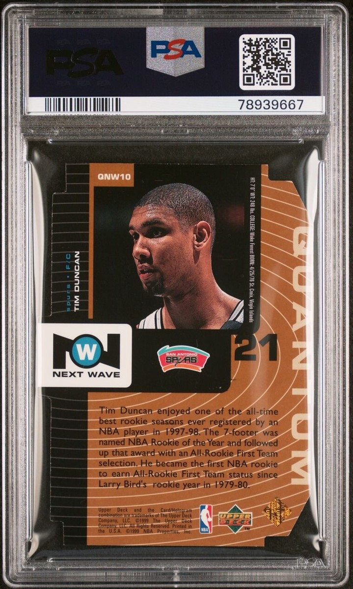 1998-99 Upper Deck Next Wave #NW10 Tim Duncan /1500 Quantum Bronze