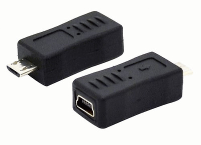USB 2.0 Mini Ein 5 Polig Buchse zu Micro B Stecker Adapter Konverter #239