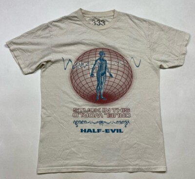 Half Evil 333 Stuck In Cruel World Graphic T-shirt Men Medium Short Sleeve