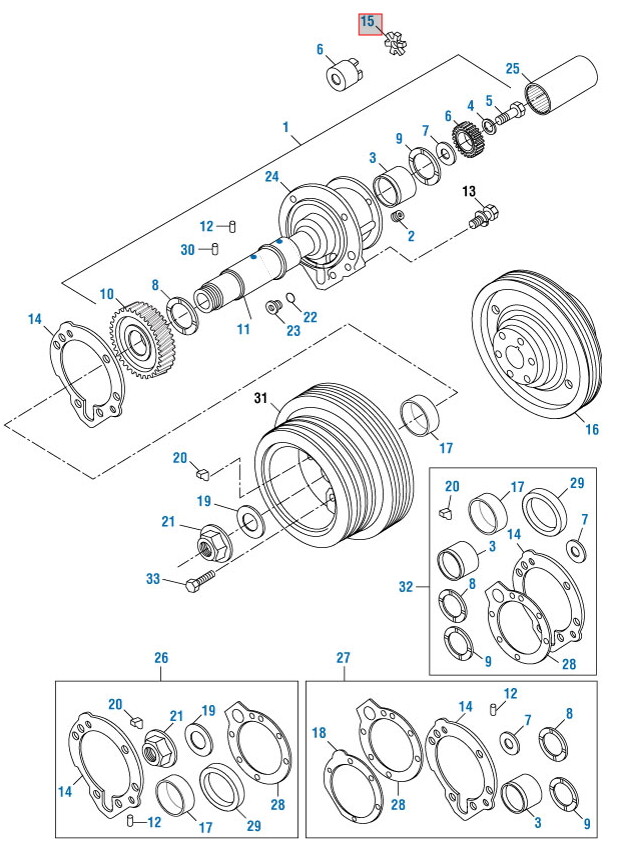 Black Coupling Spider for Cummins 855 & N14. PAI # 180927 Ref