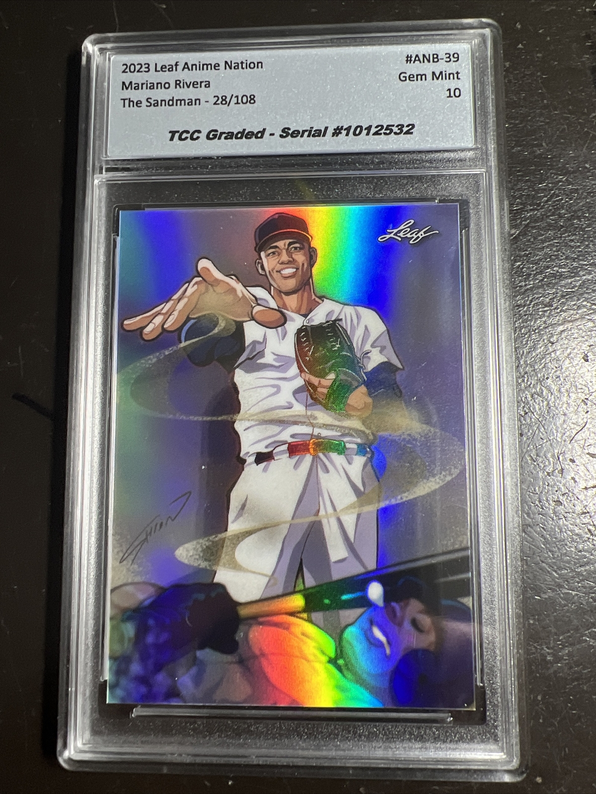 2023 Leaf Anime Nation Mariano Rivera The Sandman TCC Graded Gem Mint 10 view 3
