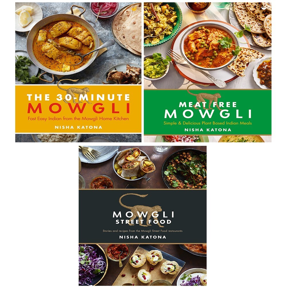 Nisha Katona Collection 3 Books Set Meat Free Mowgli,30 Minute Mowgl,Street Food
