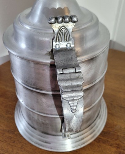 Tankard Flagon Icebucket Pewtertone Metal X-Large Size Medieval Decor Italy Made - Picture 4 of 12