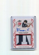 2018 Leaf Perfect Game Red Damon Fountain Auto Letter Patch 11/15