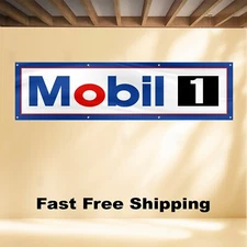 MOBIL 1 2'X8' BANNER FLAG MOTOR OIL