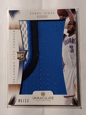 2012-13 Panini Immaculate Collection Patches Numbers Perry Jones /13