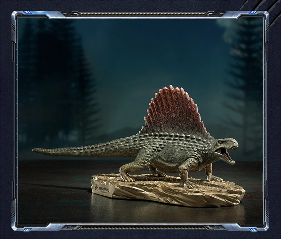 TONGSHIFU 1:20 Dimetrodon Model Pelycosauria Brass Dinosaur Statue GK Desk Decor - Image 3 of 4