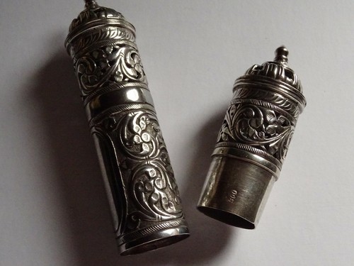 Judaica Mesusa Schma Thora soporte carcasa plata pergamino recipiente plata - Imagen 6 de 6