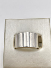 STERLING SILVER 925 12mm BAND SIZE 8 RING 8.4g