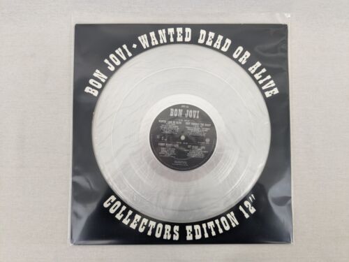 Bon Jovi Wanted Dead Or Alive 12'' Silver Collectors Edition Vinyl Record 1987 - Picture 7 of 7