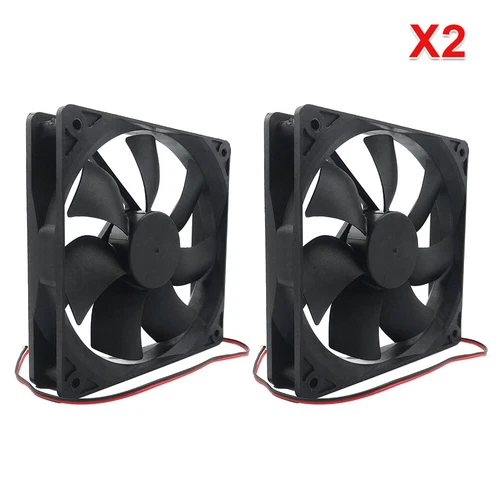 1/2X 12V 120x120x24mm 12cm dual Ball Bearing PC Brushless Cooling Fan 2Pin 120mm - Picture 2 of 12