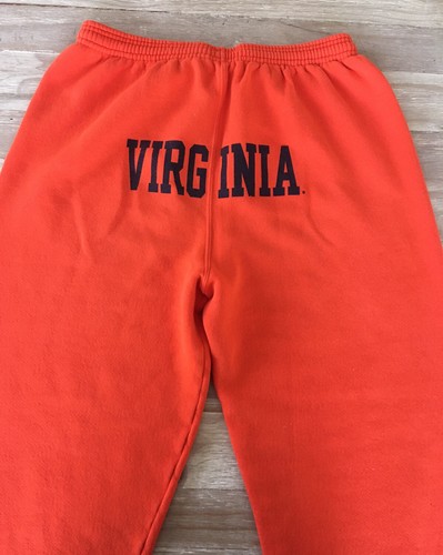 Vintage SOFFE UVA University Of Virginia Sweatpants Orange LARGE USA - Picture 3 of 3