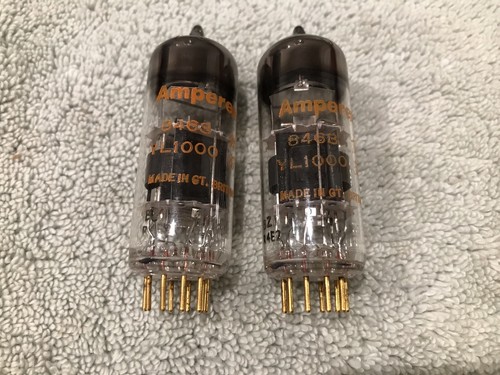 2 - AMPEREX YL-1000Tubes Britain 8463 PENTODE MATCHED NOS GOLD PIN AMPLIFIER - Photo 4/17