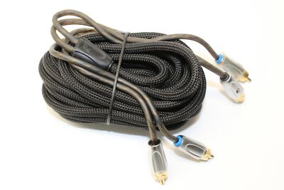 Kicker Audio Cable Gold Plated Plug Nylon Braided Cord Connector