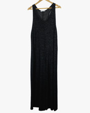 Double Zero women's heather knit relaxed fit wide leg sleeveless jumpsuit L