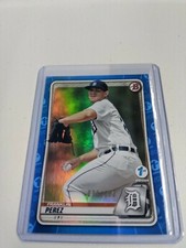 2020 Bowman 1st Edition Franklin Perez Blue Refractor 73/150 Tigers