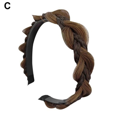 Frauen Mädchen geflochtene Kunstperücke elastisches Seil hübsch geflochten Haarband Stirnband, - Bild 14 von 14