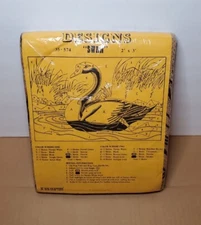 Vintage 1977 Rug Crafters Swan Rug Yarn Tufting Kit Designs #35-574 (2'x3') NEW!