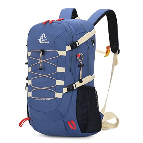 40L Waterproof Hiking Backpack with Rain Cover, Outdoor Sport Travel Bag Blue - Picture 1 of 6