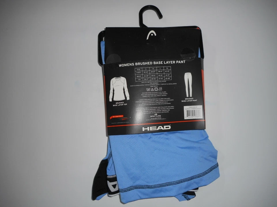 CONJUNTO DE CALÇAS E CAMISAS LEGGINGS FEMININAS HEAD forradas de lã 2 peças camada base tamanho GRANDE NOVO - Imagem 4 de 4