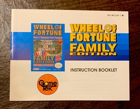 NINTENDO NES WHEEL OF FORTUNE FAMILY EDITION-COMPLETE IN BOX- GAMETEK-TESTED!