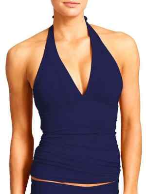 Athleta Shirrendipity Halter Tankini Noir - Top De Maillot De Bain Femme Avec Bretelles Nouées