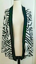 New sweater kim Kardashian Cardigan Kollection Top XS Open Black white Geometric