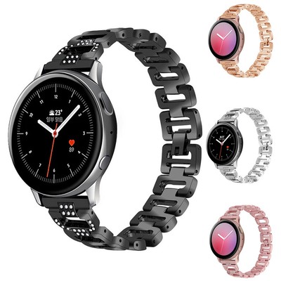 For Samsung Galaxy Watch 6 5 4 3 Active2 Band Metal Link 20/22mm Women Strap