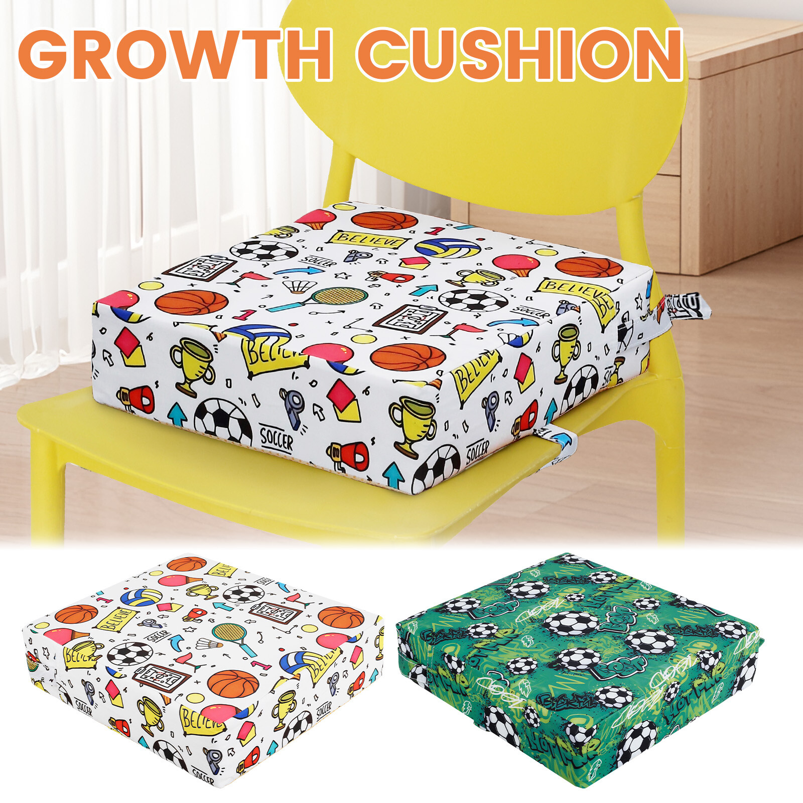 Portable Booster Cushion Toddler Booster Seat Kids Highchair Seat Pad US'