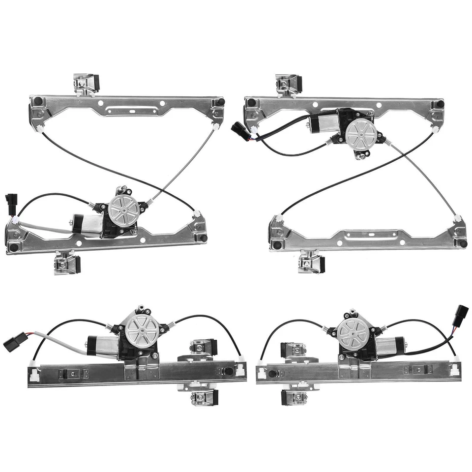 4X Regulador de ventana eléctrica con motor para Chevrolet HHR Wagon 2006-2011 delantero y trasero Foto 4 de 4