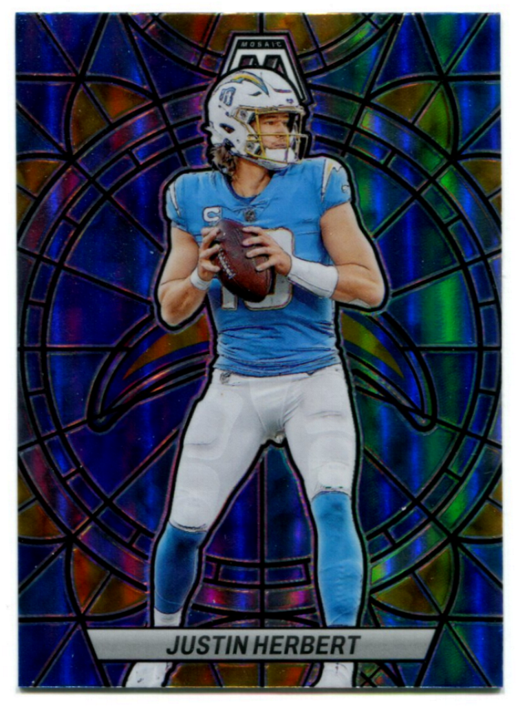 2023 Panini Mosaic Justin Herbert Stained Glass SSP Case Hit San Diego Chargers eBay