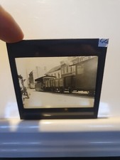 Antique, Glass Lantern Slide, Train through Town (GS.6.)(26)
