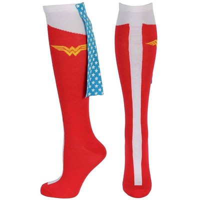 DC COMICS WONDER WOMAN STARS /& LOGO Knee High Socks