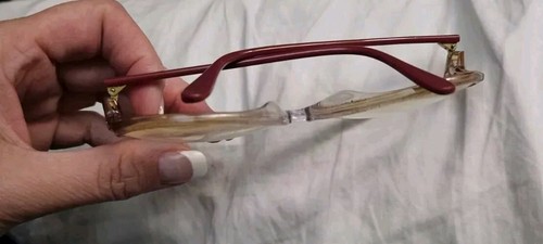 Nice 80's Vintage Silhouette Austria Eyeglasses 56 14 Maroon M 1145 Needs Lenses - Picture 7 of 13