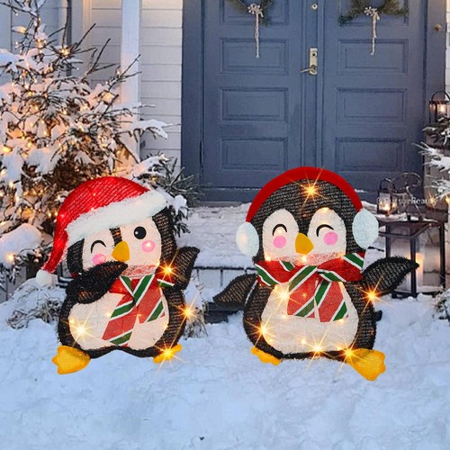 Schillernde helle Weihnachten Außendekoration Hof, 2D Pre-Lit beleuchtet Weihnachten Fe... - Bild 6 von 7