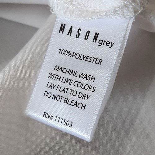 NWT Mason Grey Women's Charolette PJ shirt Blanc Sz Med Clean Minimal Classic - Picture 9 of 11