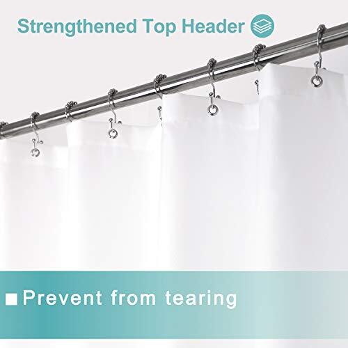 Waterproof Extra Long Fabric Shower Curtain Liner Suction Cups Included 72 X 84 eBay