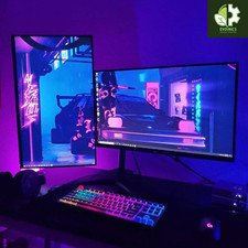 Dual HP 19"22" 23" 24" 27" LCD Widescreen Monitor w/ Cable VGA 1080p GRAD A