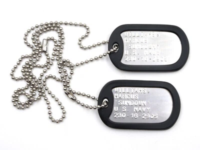 "Sundown" Top Gun Stainless Steel Military Dog Tags Cosplay Halloween Costume